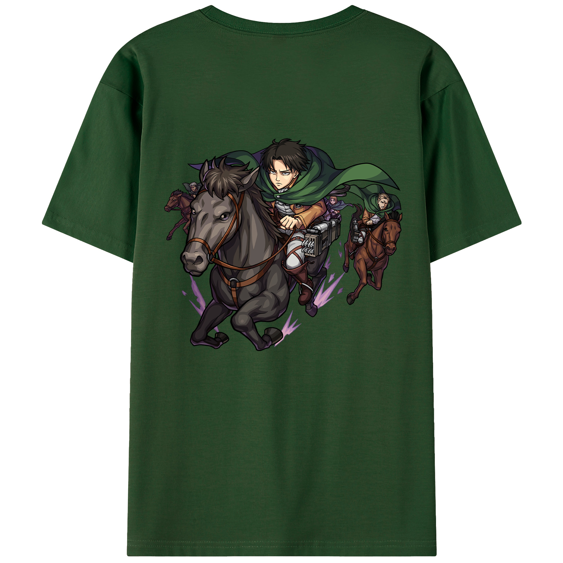 （画像用） 進撃の巨人 リヴァイ·アッカーマン Attack on Titan Levi Ackerman 綿100％半袖Tシャツ（背面プリント）